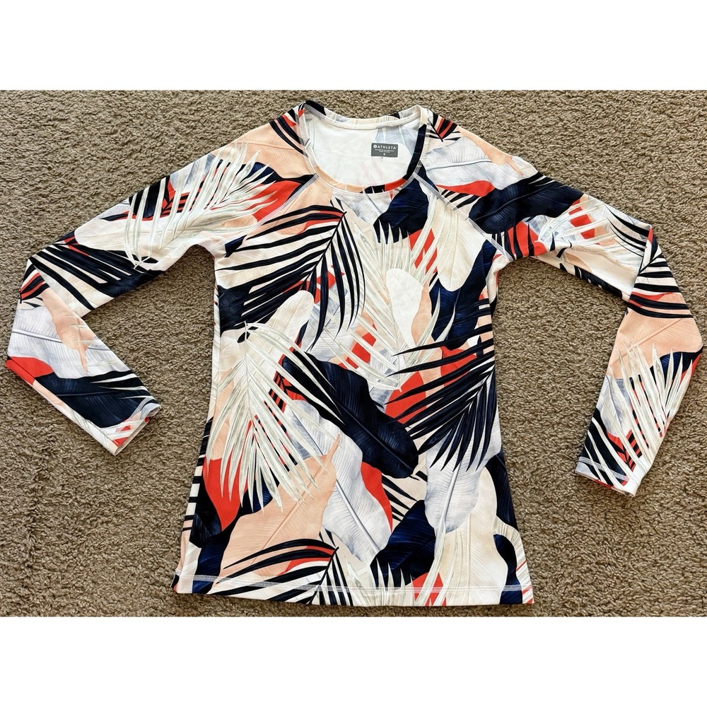 Athleta Women's Long Sleeved Swim Top Floral Size Small